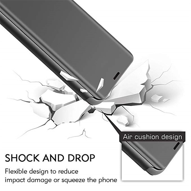 Voor OPPO Realme 5 Realme5 Case Luxe Slimme Spiegel Flip volledige Bescherming Cover Voor OPPO Realme 5 RMX1911 Schokbestendig Telefoon cover