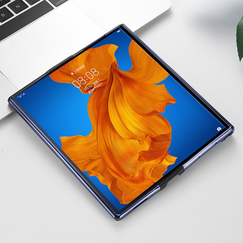 Flexibele, lijmbestendige matex opvouwbare beschermhoes voor huawei matex mobiele telefoon: Voor huawei mate x / Donkerblauw