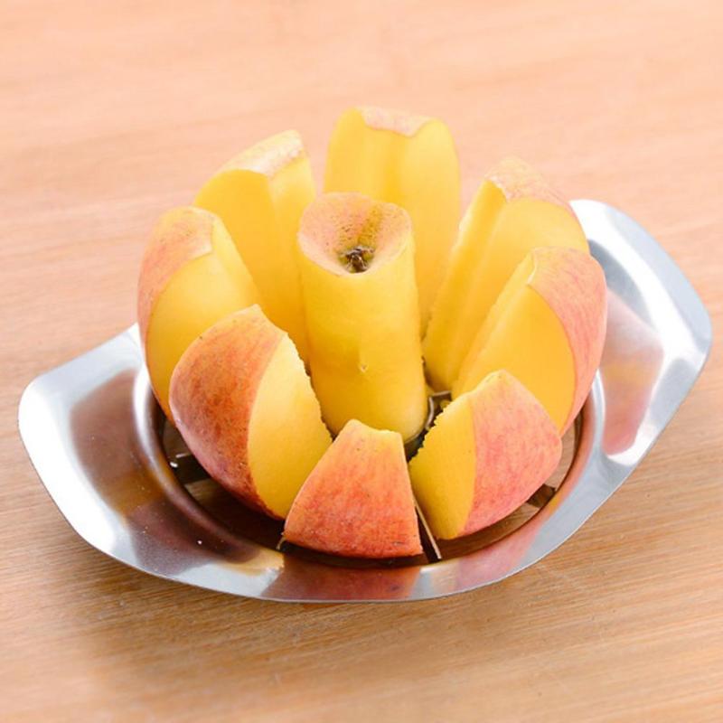 Roestvrijstalen fruit- en groentesnijder, appel- en perensnijder, appelschiller, fruitmes, saladegereedschap, keukenbenodigdheden, gadgets
