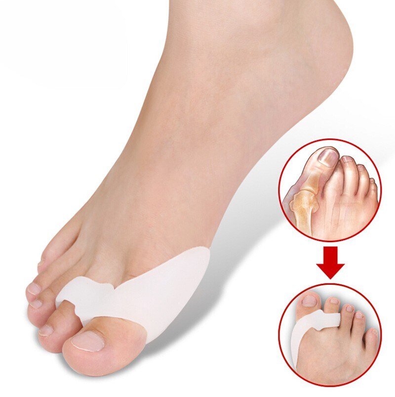 1 Pair Silicone Gel Soft Toe Spacer Seperator Bunion Corrector Toe Separation Orthopedic Hallux Valgus Protection Foot Care Tool