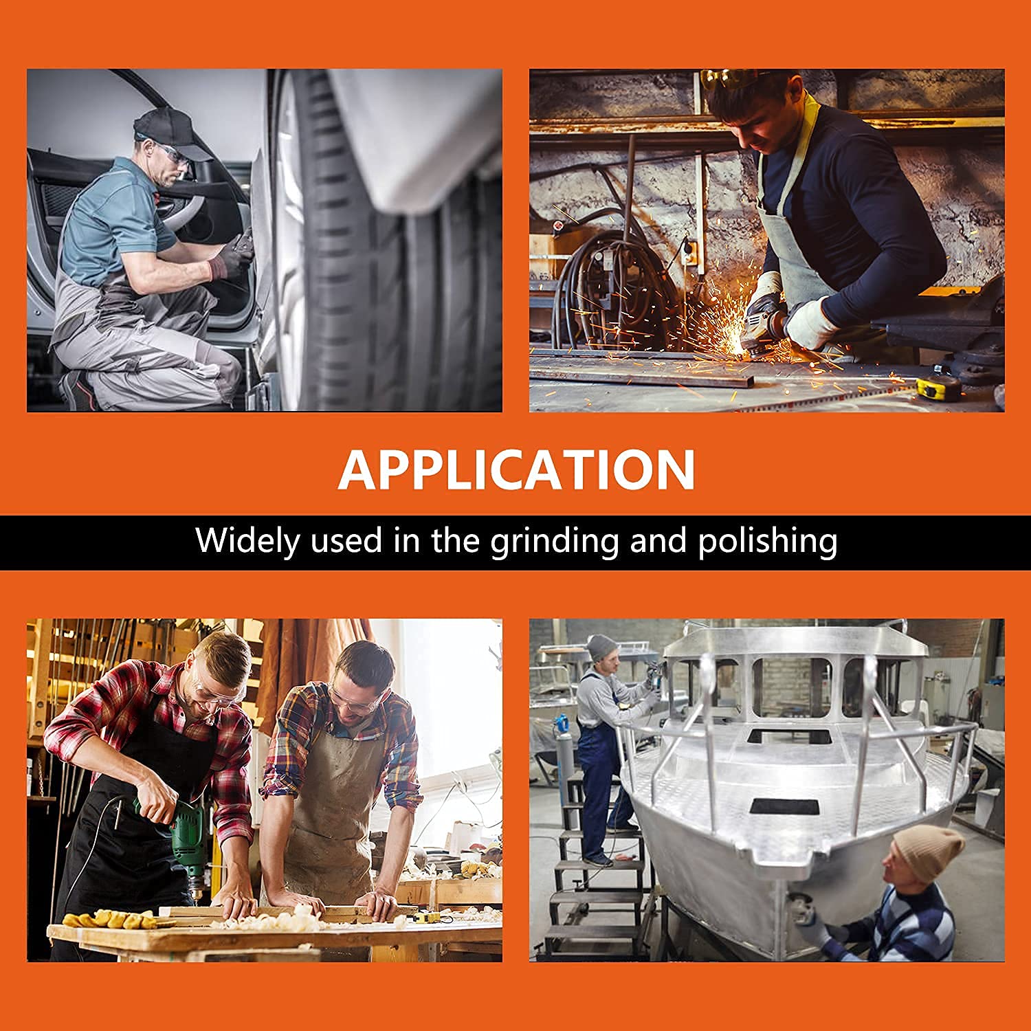 100pcs 3inch Sanding Discs Pad with Sanding Sponge Buffing Blocks Variety Kit for Drill Grinder Rotary Tools Attachment