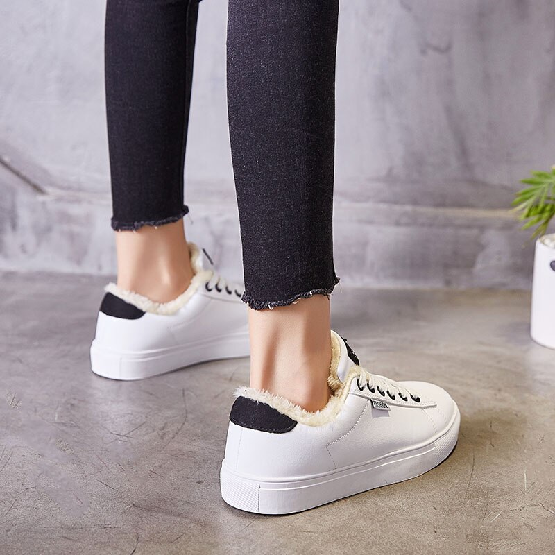 Dam tennisskor tennis feminino tennis blancos vinter utomhus promenad jogging sportskor student vita platta sneakers 7