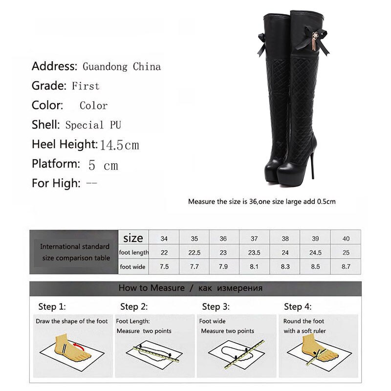 nouvelles femmes Ultra-haut talon imperméable plate-forme femmes chaussures sur le genou femmes cuissardes