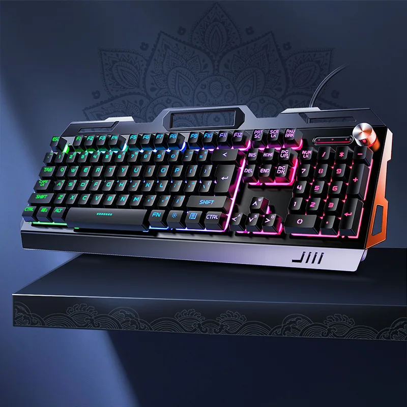 Klawiatura dla graczy RGB Klawiatura do gier i mysz Słuchawki Zestaw dla graczy Podświetlana przewodowa klawiatura komputerowa USB Do laptopa PC 3 In1 Teclado: Różowy