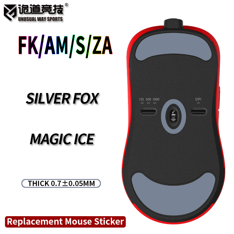 Patins de souris inhabituelsWaySports pieds Benq Zowie ZA11 ZA12 ZA13 S1 S2 FK1 FK2 Surface incurvée PTFE Anti-colapse renard de glace