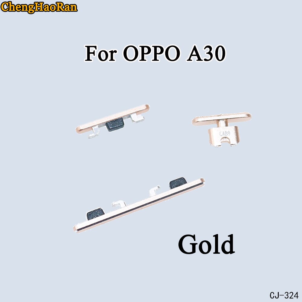 ChengHaoRan 1Pcs Side Power Button Substituição Chave peças de Reposição Para OPPO R15 Standard edition A1 A3 A30: A30-Gold