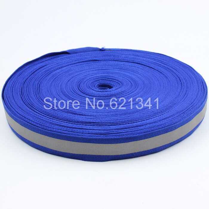 (10 meters/partij) royalblue Reflecterende Stof Strip Rand Braid Tape Reflecterende Singels Naai Op Kleding/Tas/Schoenen 20mm * 10mm (W)