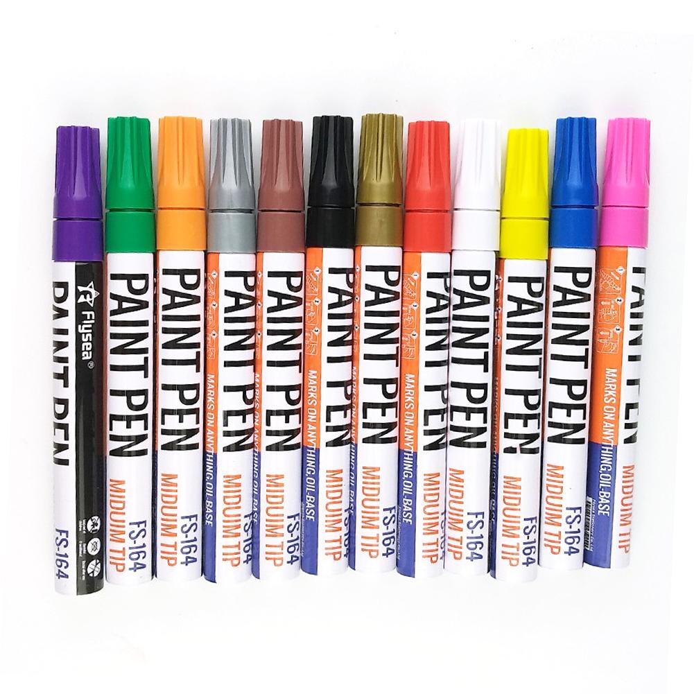 Bildæk maling tusch vandtæt permanent tusch pen kontor papirvarer vandbaserede premium tuscher fill paint pen