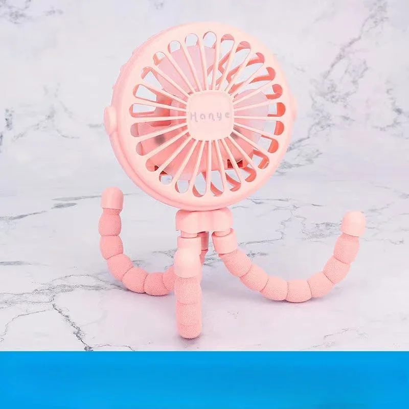 Ventilador dobrável portátil usb, ventilador portátil para carrinho de bebê ao ar livre, mini ventilador multifuncional pequeno mudo de verão