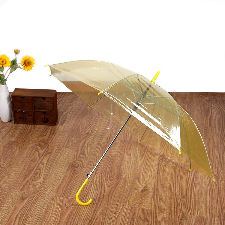 Transparent regn paraply reklam paraply automatisk rak poleumbrella regn paraplyalongumbrella regn paraply