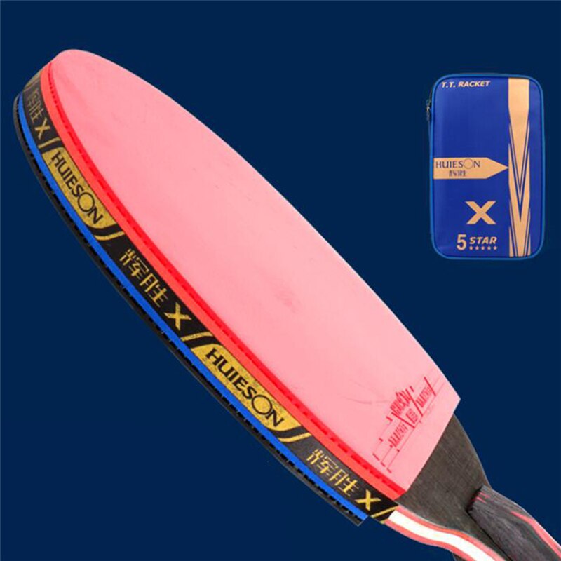 2Pcs Upgraded Carbon Table Tennis Racket Set Super Powerful Ping Pong Racket Bat for Adult Club Training