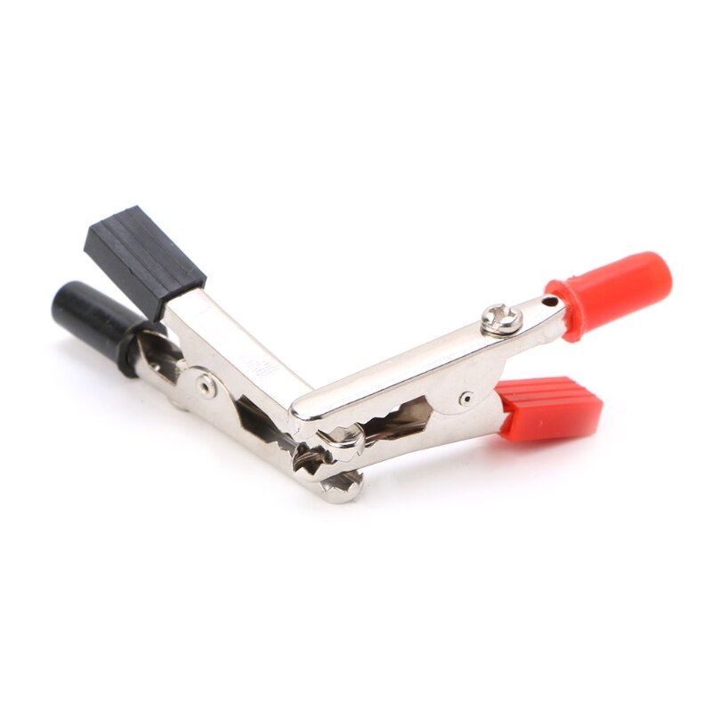 10X Insulated Crocodile Clips Plastic Handle Cable Lead Testing Alligator Clamps