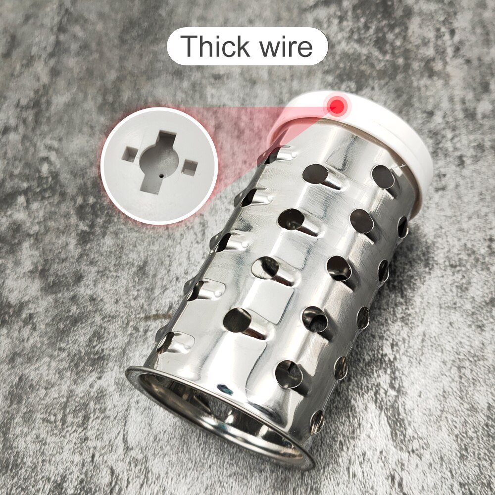 Stainless Steel Rotary Cheese Grater Gadgets for Kitchen Cheese Slicer Machine Wire Oiler for Butter Box Dish Chocolate Shredder: 1pc Thick wire