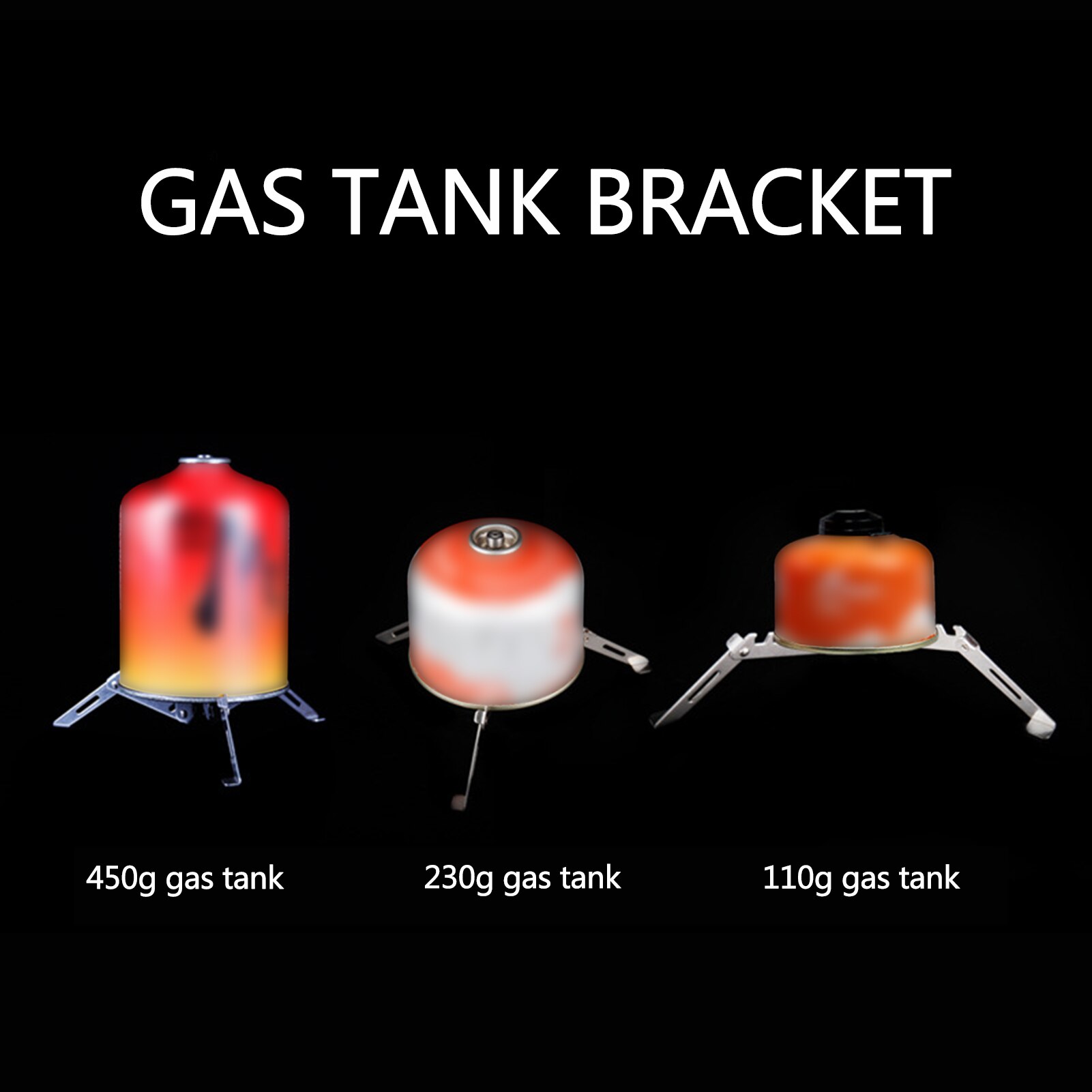 Outdoor Stove Triangular Bracket Base Fixed Support Stainless Steel Folding Gas Cylinder Tripod Holder Support