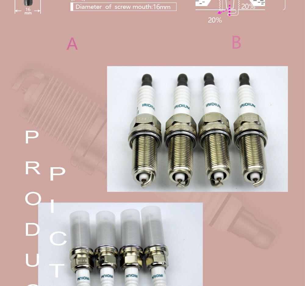 4 stuks/partij iridium bougie 90919-01233 sk16 uur 11 voor toyota lexus 9091901233 90919 01233