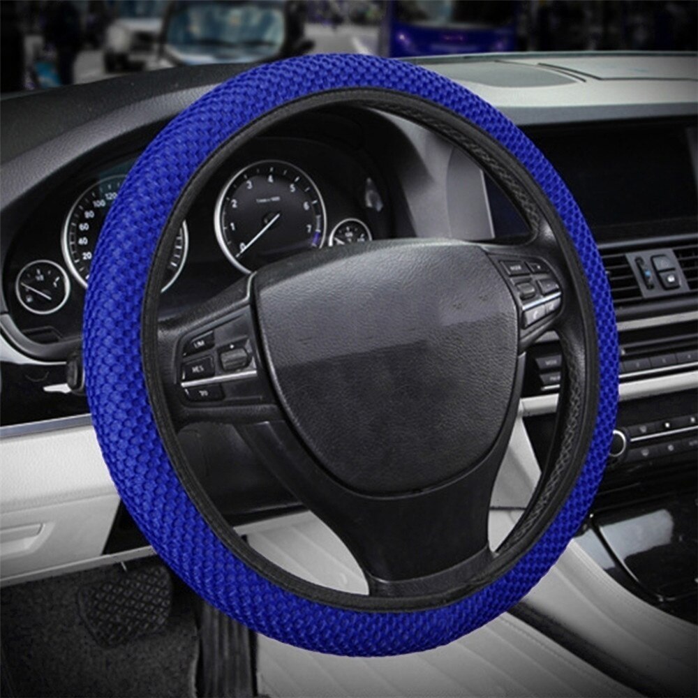 38Cm Vier Seizoenen Auto Stuurhoes Ademend Sandwich Stof Universele Stuurwiel Beschermer Auto Interieur Styling