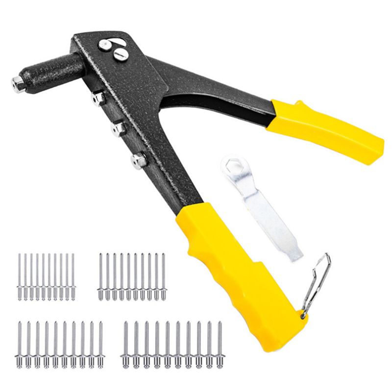 Tool with 40Pcs Steel Blind Rivets (4 different Size) +Adjust the wrench: Default Title