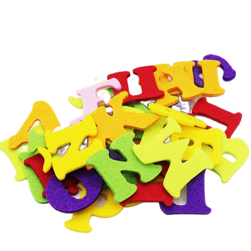 CMCYILING-alfabeto de fieltro grueso de 3mm de dibujos animados, alfabeto para coser, álbum de recortes, trabajo hecho a mano, juguete para niños, decoración del hogar, paquete de letras artesanales de fieltro, 33 Uds.