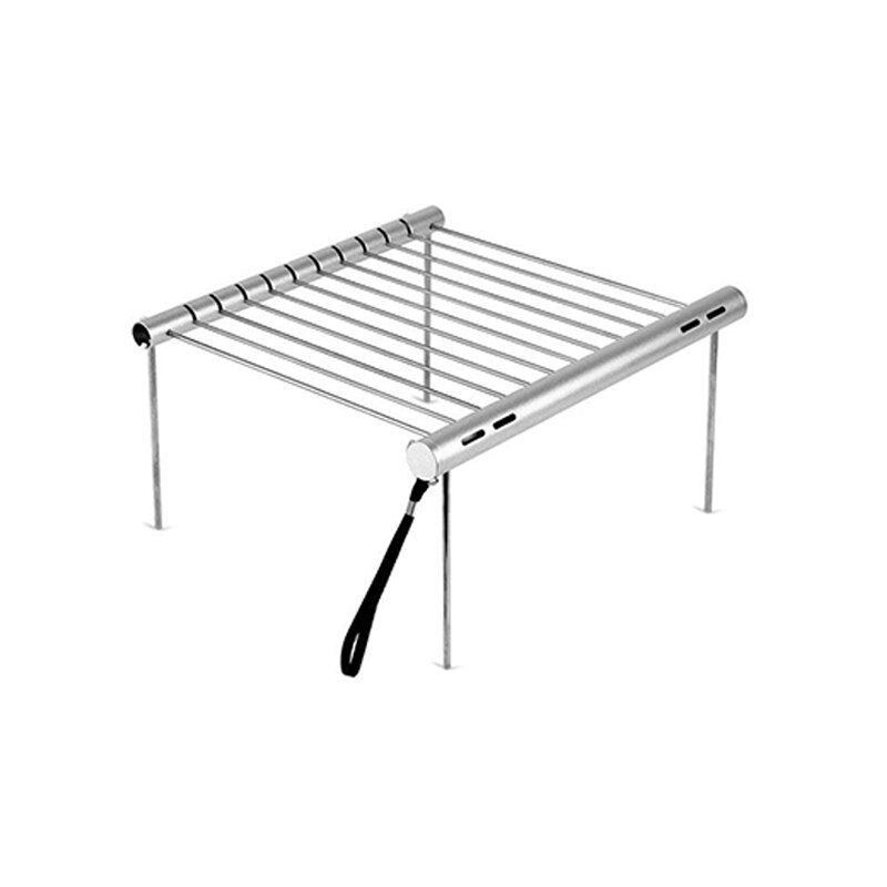 TEENRA Folding BBQ Grill Outdoor Stainless Steel Barbecue Grill Portable Camping Grill For Charcoal Outdoor Accessories: Default Title