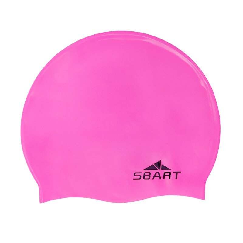 Sbart one size stevige badmuts voor lang haar siliconen badmuts voor dames heren duiksport scuba surfen zwembad watersport hoed: Roze