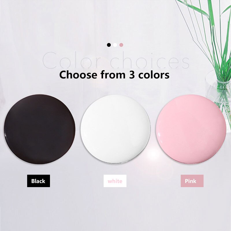 Mini espejo LED portátil luminoso espejo de maquillaje de carga USB con lámpara de maquillaje chica llevar espejo pequeño redondo para mujeres S1