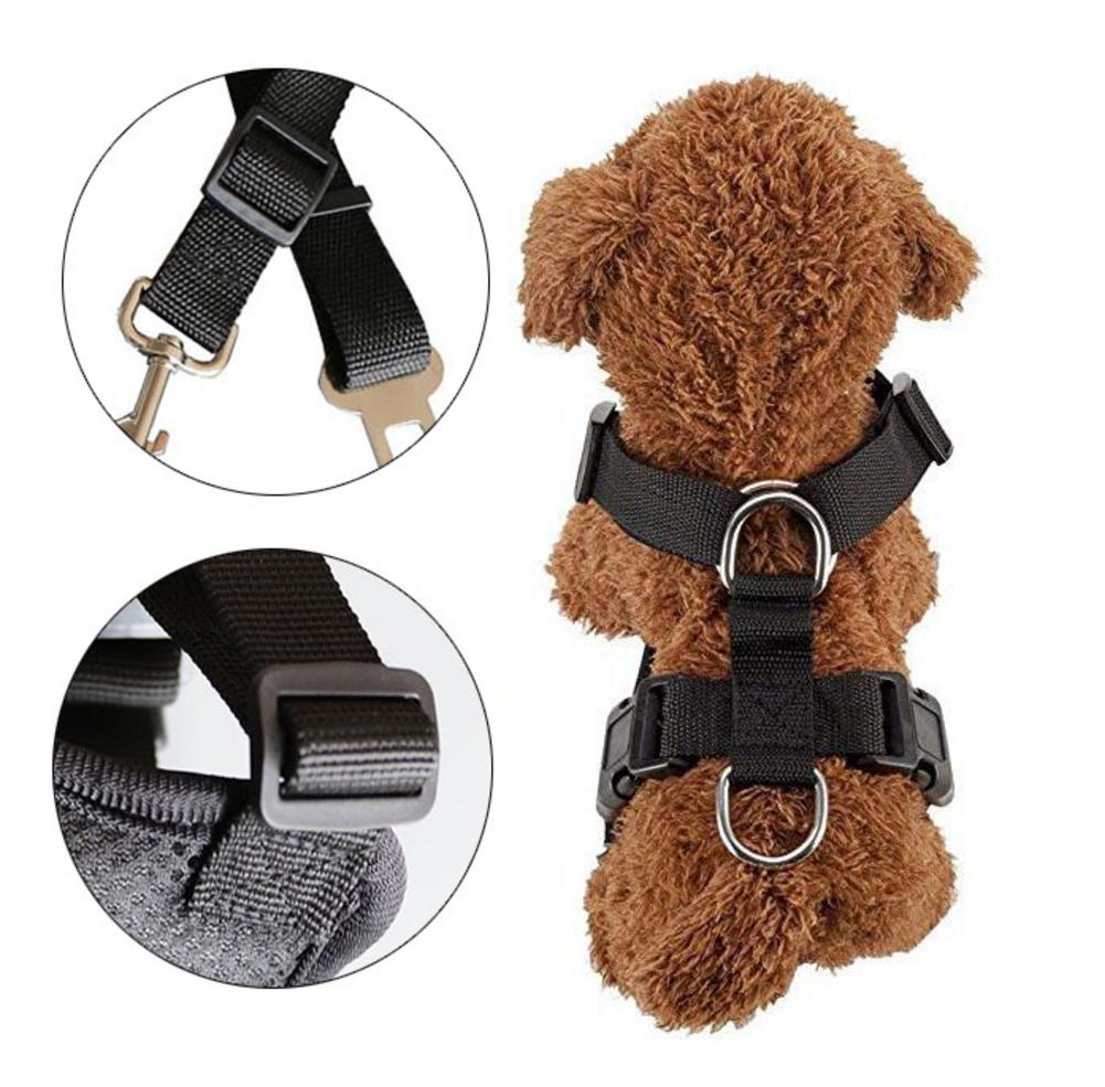 Hond Veiligheid Harnas Vest Met Riem Verstelbare Hond Auto Ademend Mesh Harnas Gordel Voertuig Connector Riem Voor Hond