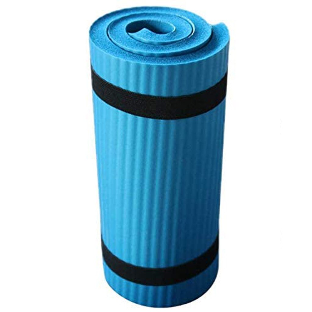 60x25x1.5cm coussin de roue abdominale Support plat coudière coussin auxiliaire Fitness tapis de gymnastique matelas pliable tapis de sport # T1G: Blue