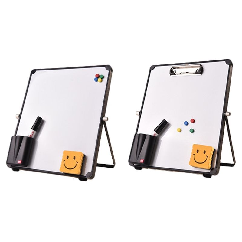Erasable Magnetic Whiteboard Desktop Message Board Reusable Stand Kid Mini Easel A9LC