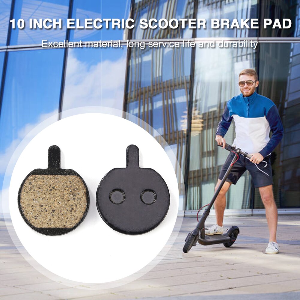 1 Pair 10 inch Electric Scooter Resin Disc Brake Pads for Kugoo M4 Kick Scooter Replacement Parts Friction Plates Black