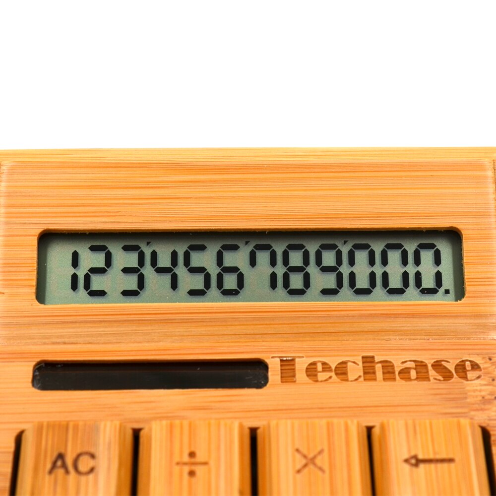 Techase CS19 Calculadora Bamboo Solar Calculator Wood Scientific Calculator 12bits 18keys Hesap Makinesi Calculadora Financeira