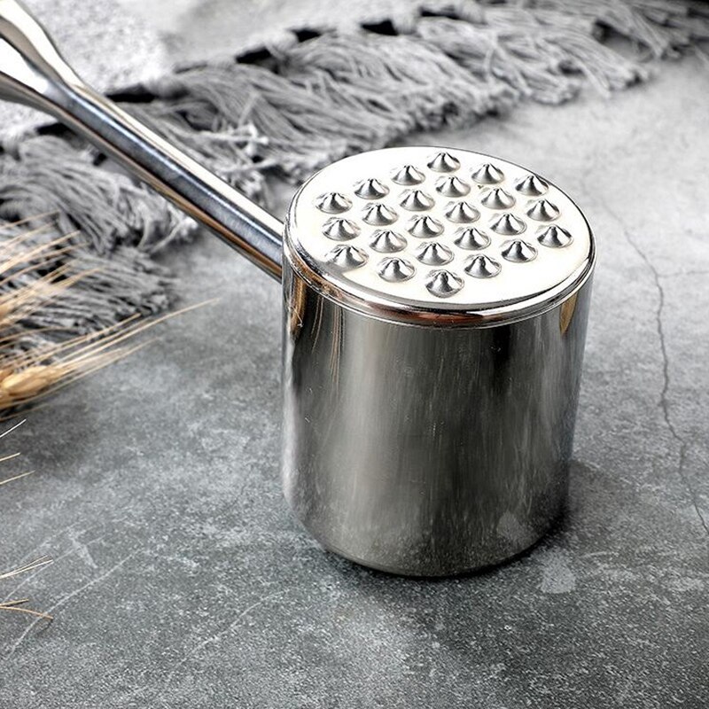 Steak Hammer Heavy Chicken Chop Beef Pork Lamb Tenderizer Kitchen Stainless Steel Cooking Tools Heavy Duty Food Hammer