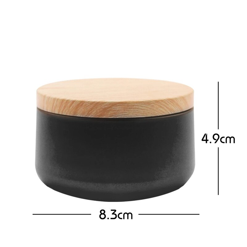 6OZ Solid Metal Candle Jar with Wood Grain Lid Handmade Candles Making Container Mini Tins Storage Box