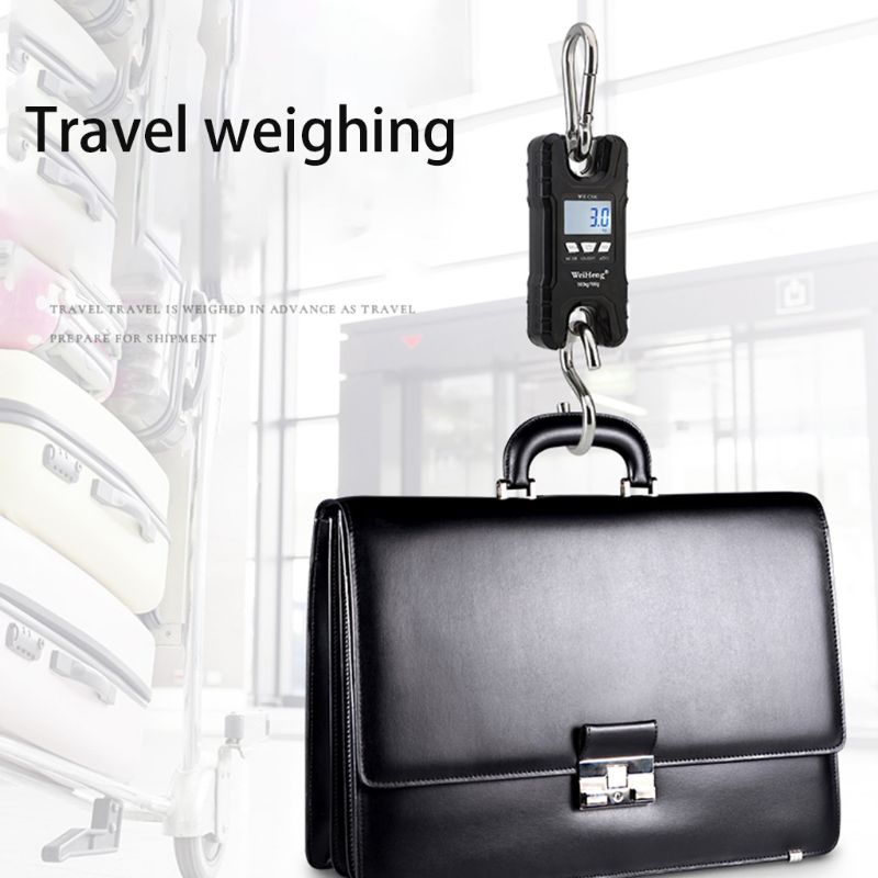 Mini Crane Scale Portable 500 kg / 1000 lb Heavy Duty Digital Hanging Scales LCD Display with Backlight for Home Farm Market