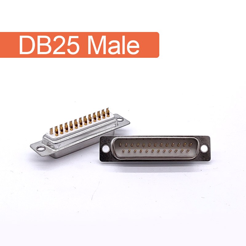DB25 core datakabel connector plug VGA Plug connector 2 rij 25pin poort socket vrouwelijke Mannelijke adapter DP25: Male Golden