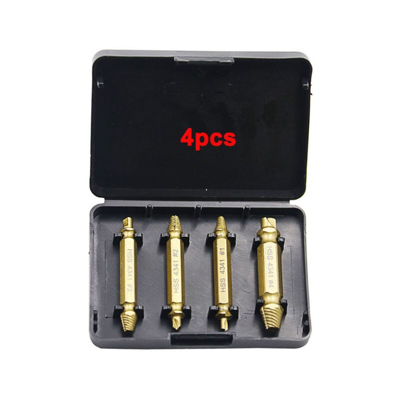 HHS Double Ended Screw Extractor Damaged Screw Extractor Drill Bit Extractor Drill Set Broken Speed Out Bolt Extractor Bolt Stud