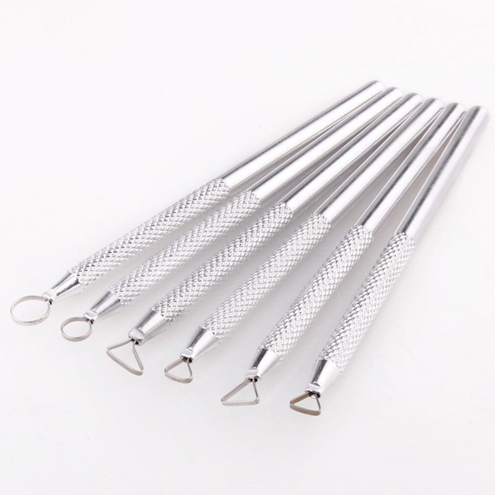 6 PCS Polymer Clay Tools Pottery Ceramics Ribbon Sculpting Tools Set Pottery Clay Sculpture Caving Scraper Craft Modelling Tools