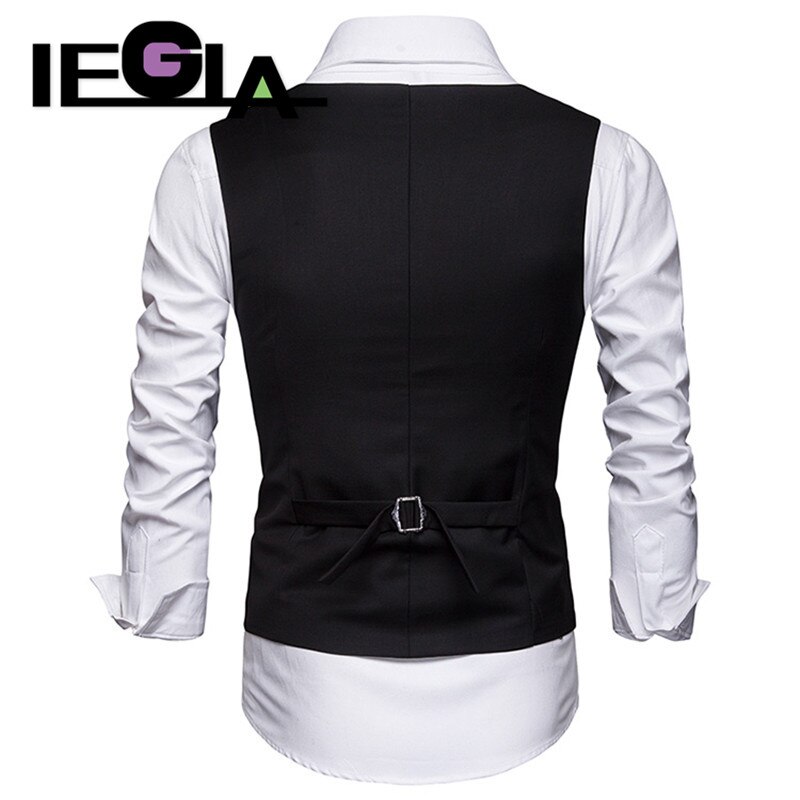 Vest Mannelijke Mode Gentleman Pak Vesten voor Mannen Classic Party Bruiloft Vest Jassen Vest Paars Kleur Jassen