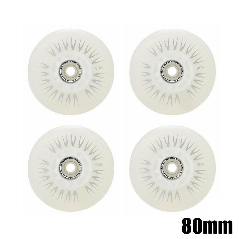 4PCS Flash Inline Skate Räder 90A LED Beleuchtung Skating Räder 80 76 72 68 BHD2