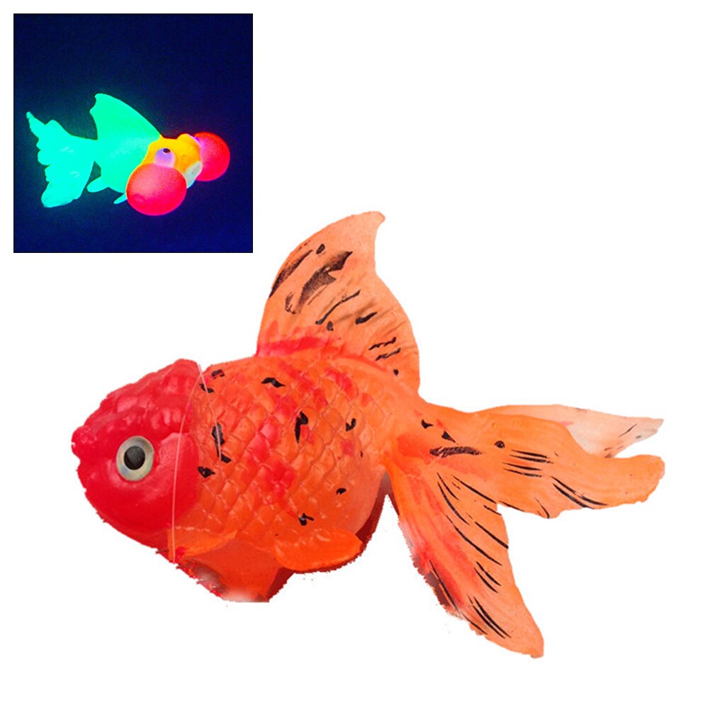 Artificial Fish Tank Aquarium Decoration Glow In The Dark Silicone Fish Tank Ornament Goldfish Aquarium Decor Supplies: 2