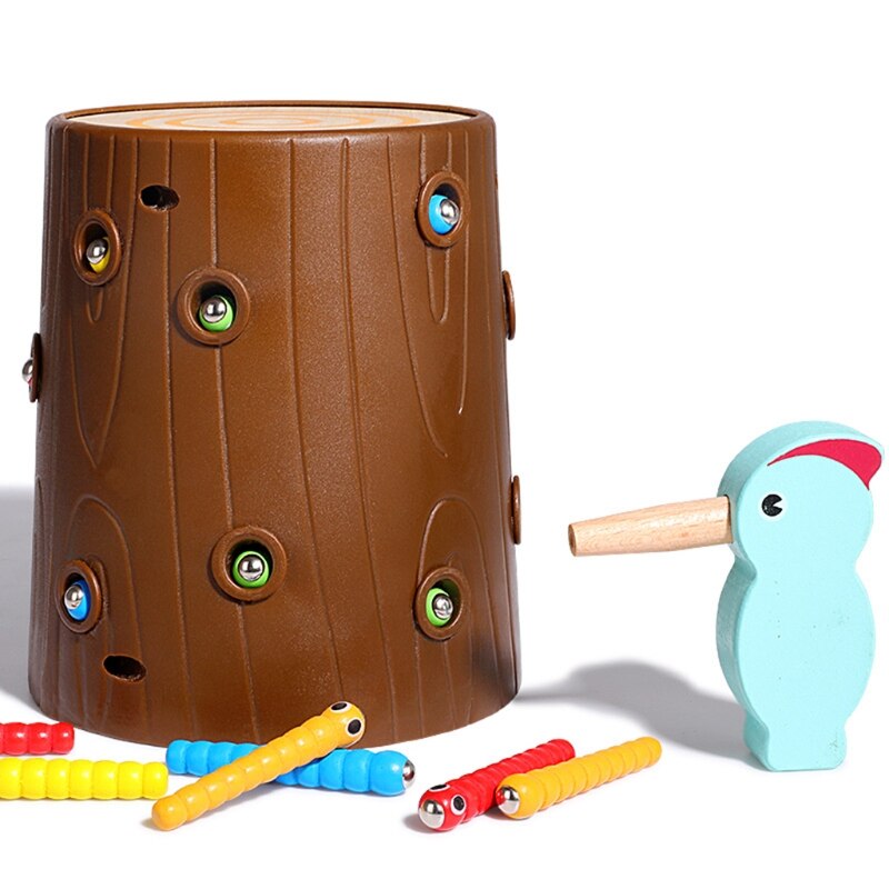 1PC Brain Developmental Catching Bug Game Toy Hand Motor Skill Training Toy for Baby Birds Feed Game Education Toy