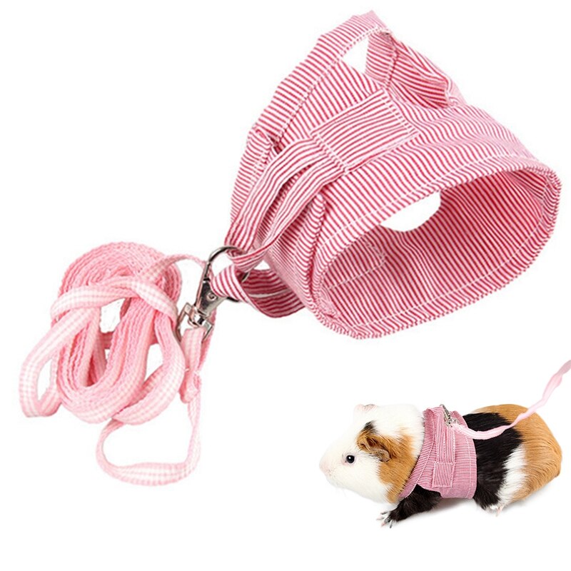 Hamster Leine nutzbar machen Kleine Ebene nutzbar machen Für Guinea Schweine Eichhörnchen Einstellbare gestreift Baumwolle Haustier Kleidung Hamster Zubehör