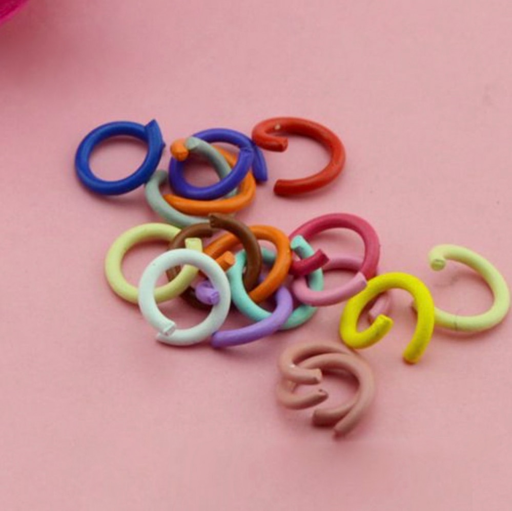 100 pcs/lot 1,2x8mm Bunte Metall DIY Schmuck Offene Einzelnen Loops Jump Ringe & Split ring für schmuck machen