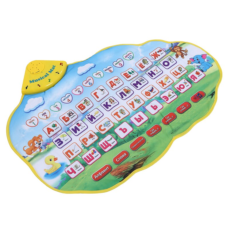 Children Learning Mat Russian Language Toy Funny Alphabet Mat Learning Education Phonetic Sound Carpet ABC Toy