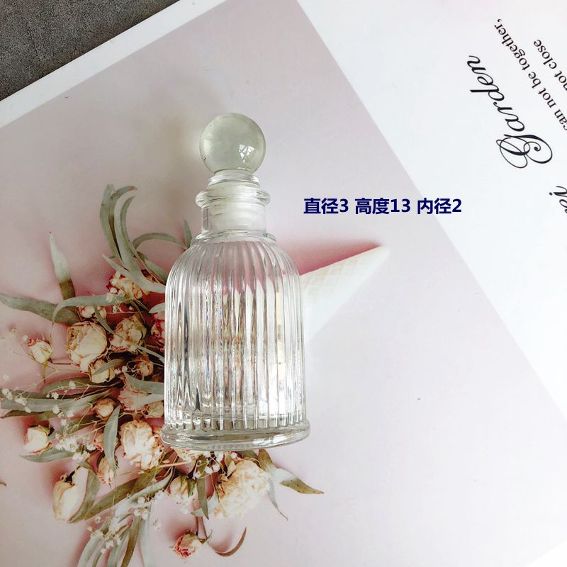 Flacon de parfum en Relief losange français, bouteilles en verre de cristal simples, stockage d&#39;essence d&#39;aromathérapie, Vintage, ornement de bouteille de commode: I-3x13cm