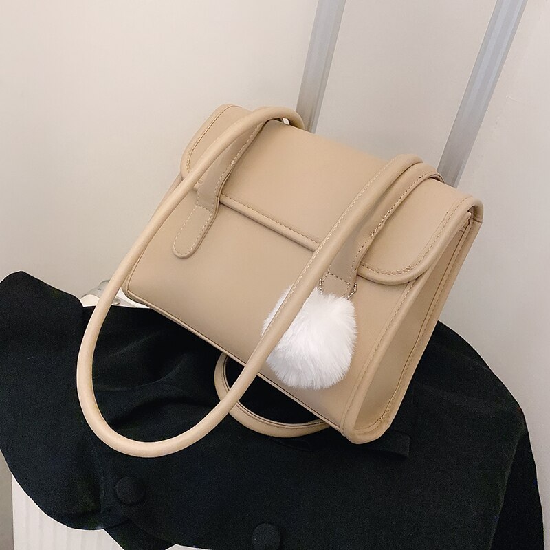 Met de naam fur ball dames winter pu leren crossbody tas met merknaam, trendy schoudertassen, trendy handtassen