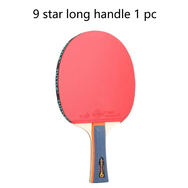 Tuttle 7 8 9 star Ping Pong Racket Table Tennis Racket Bat Wood Carbon Blade with ITTF Approved Rubbers: 9 star long