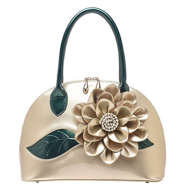 Vrouwen Mode Lakleer Bloemen Shell Zak Handtassen Schoudertas Crossbody Tas Jurk Party Club Tas