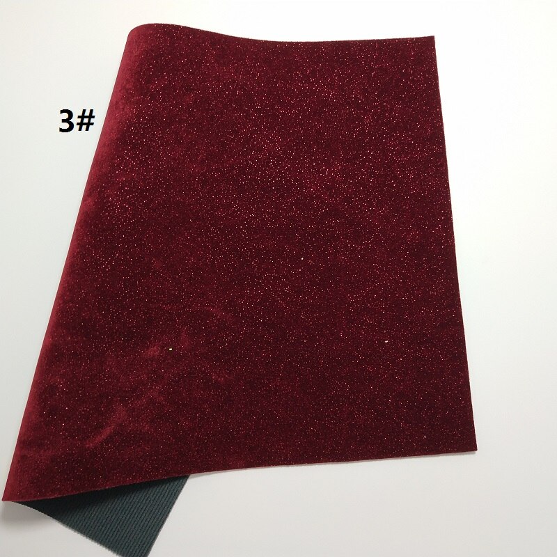 1PC 21X29CM Glitter Fluwelen Faux Leer Stof, synthetisch Leer Stof Lederen Lakens Voor Maken Bows LEOsyntheticoDIY T268: 3