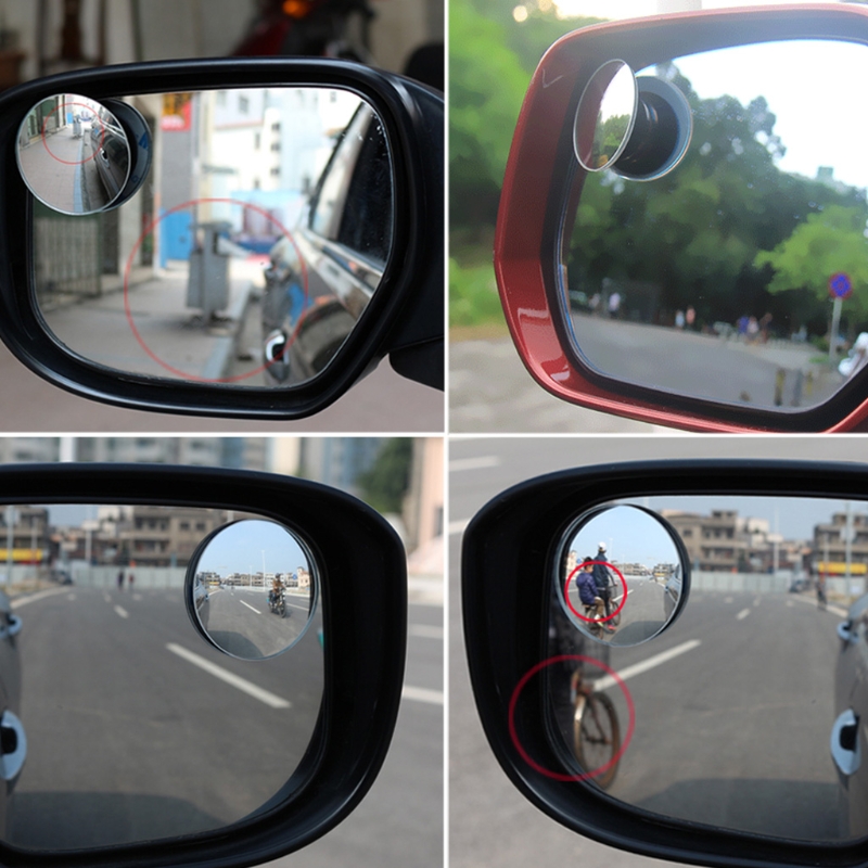 1 paar 360 Graden Groothoek Convex Blind Spot Spiegels Frameloze Ultradunne Achteruitkijkspiegel Auto Accessoires