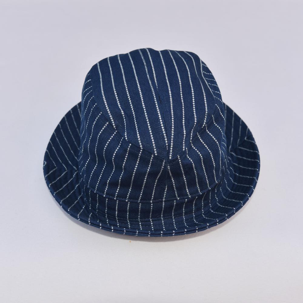 Bob Dong Jahrgang Wabash Streifen Indigo Eimer Hüte Arbeitskleidung Eisenbahn Kappen unisex